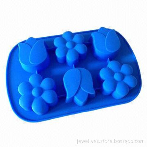 6-cavity Different Shape Silicone Cake Molds
